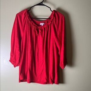 Max Studio Vibrant Red Blouse size